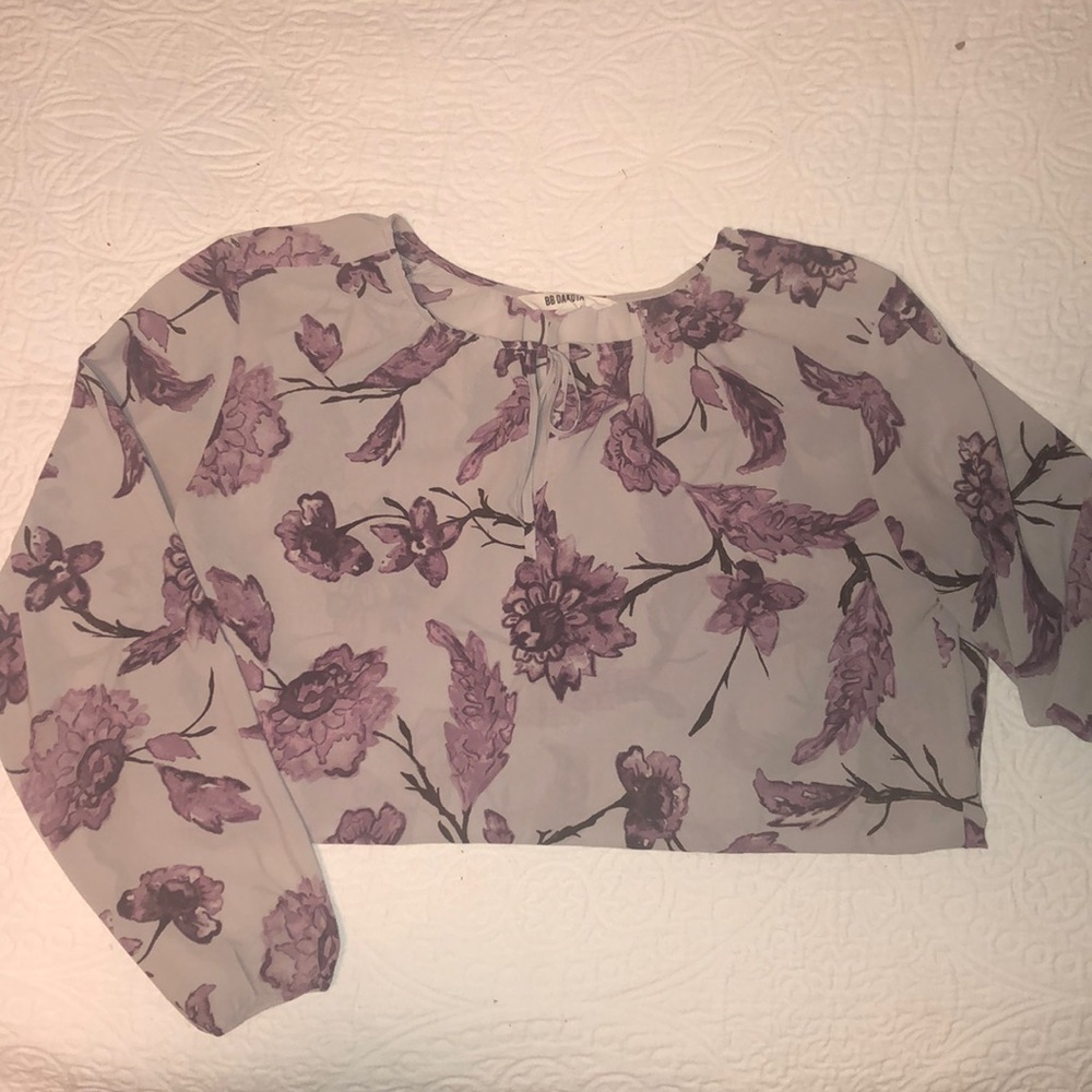 BB Dakota Purple Floral Top